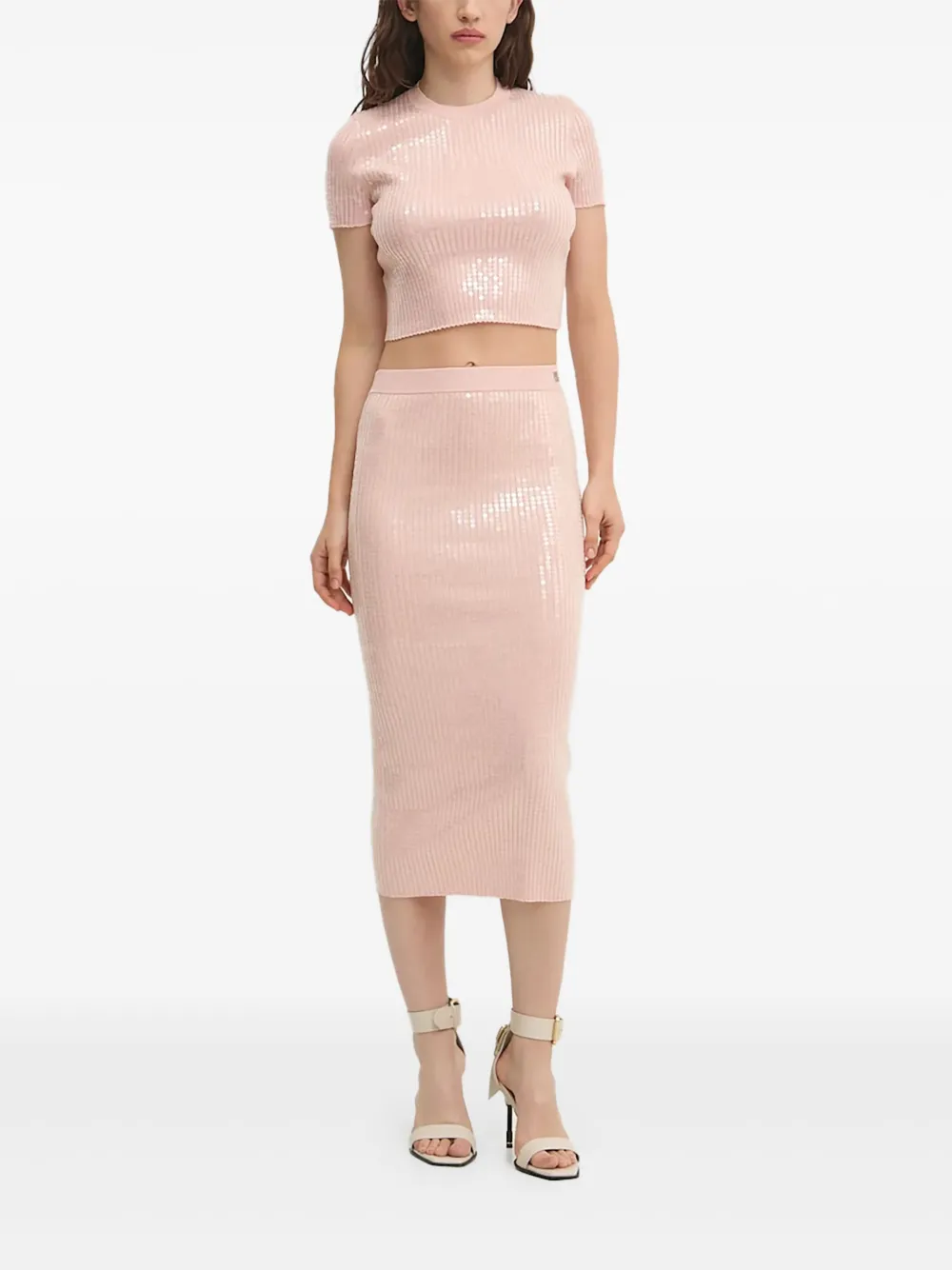 HUGO sequin-embellished knitted top | Pink | Image 1