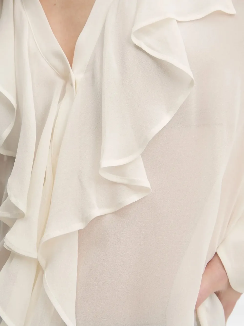 HUGO Blouse met V-hals Wit