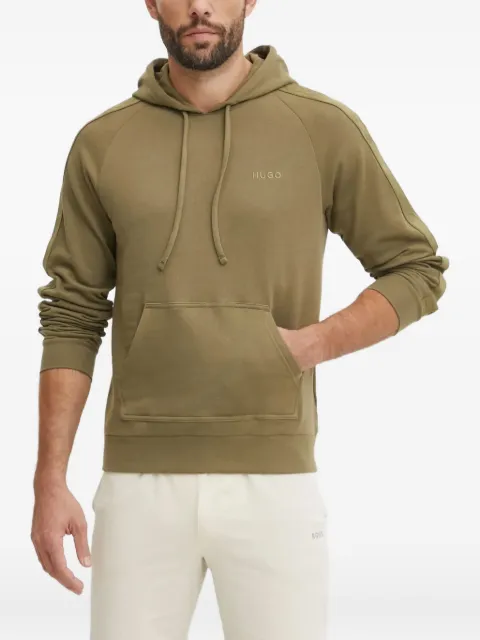 HUGO logo-embroidered hoodie