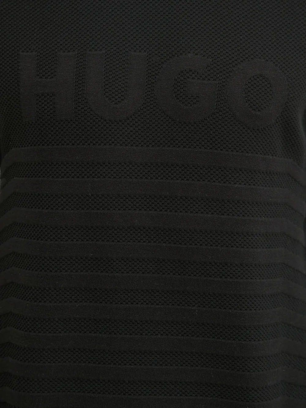 HUGO Trui met logodetail Zwart