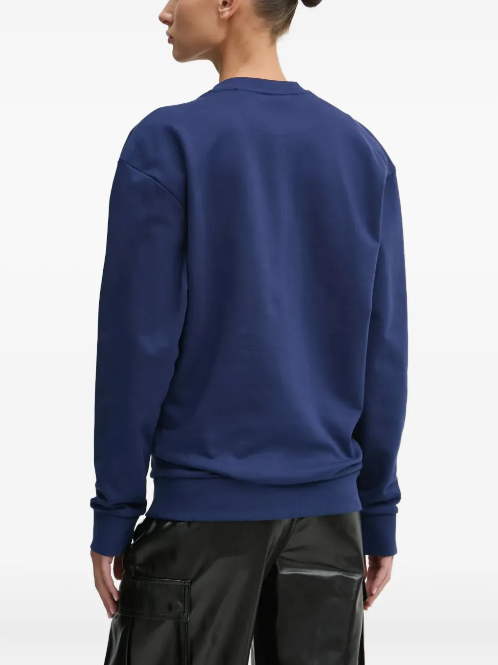 HUGO Sweater met logoprint Blauw