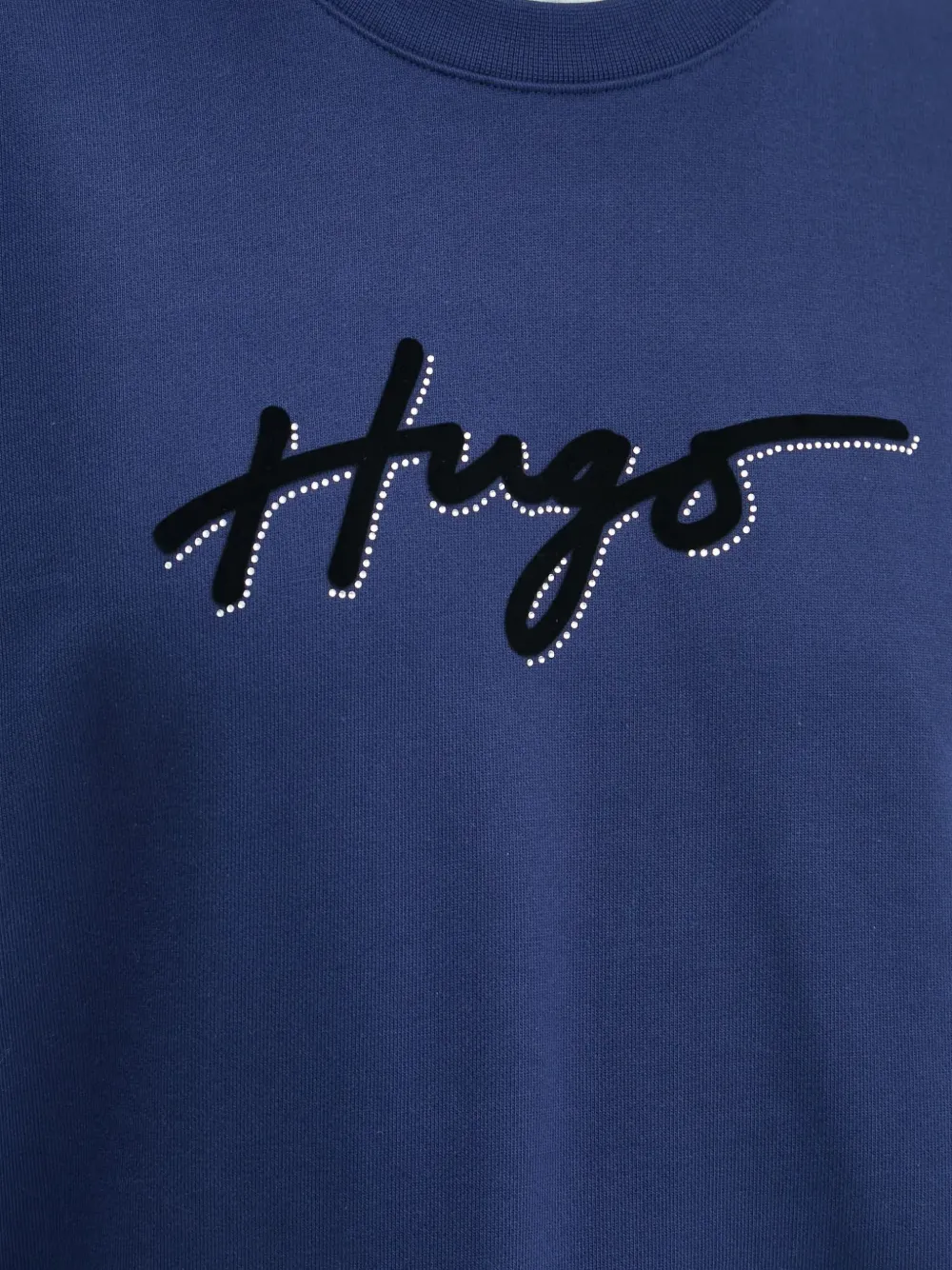 HUGO Sweater met logoprint Blauw