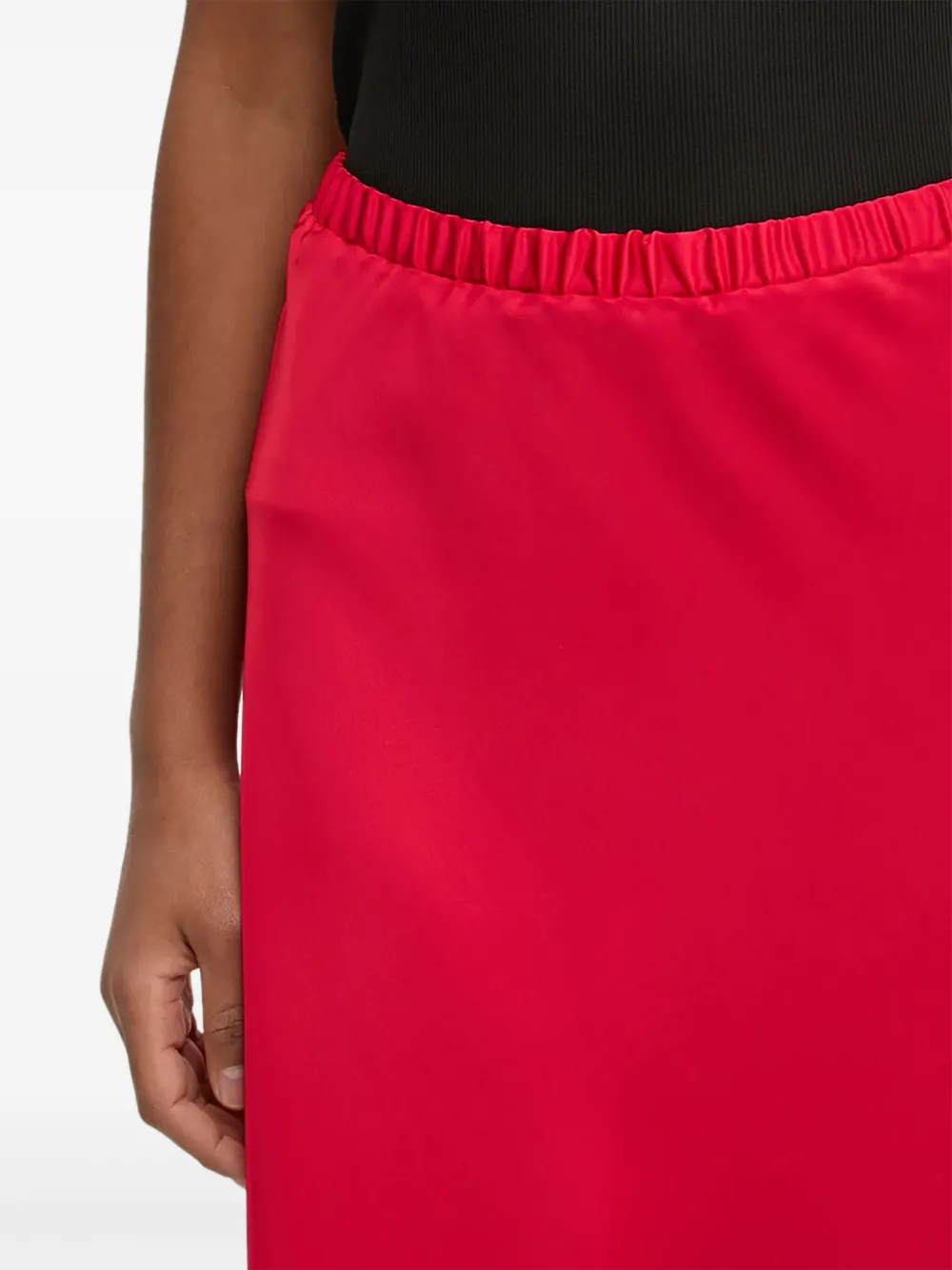 Hugo Boss A-line Midi Skirt In Black