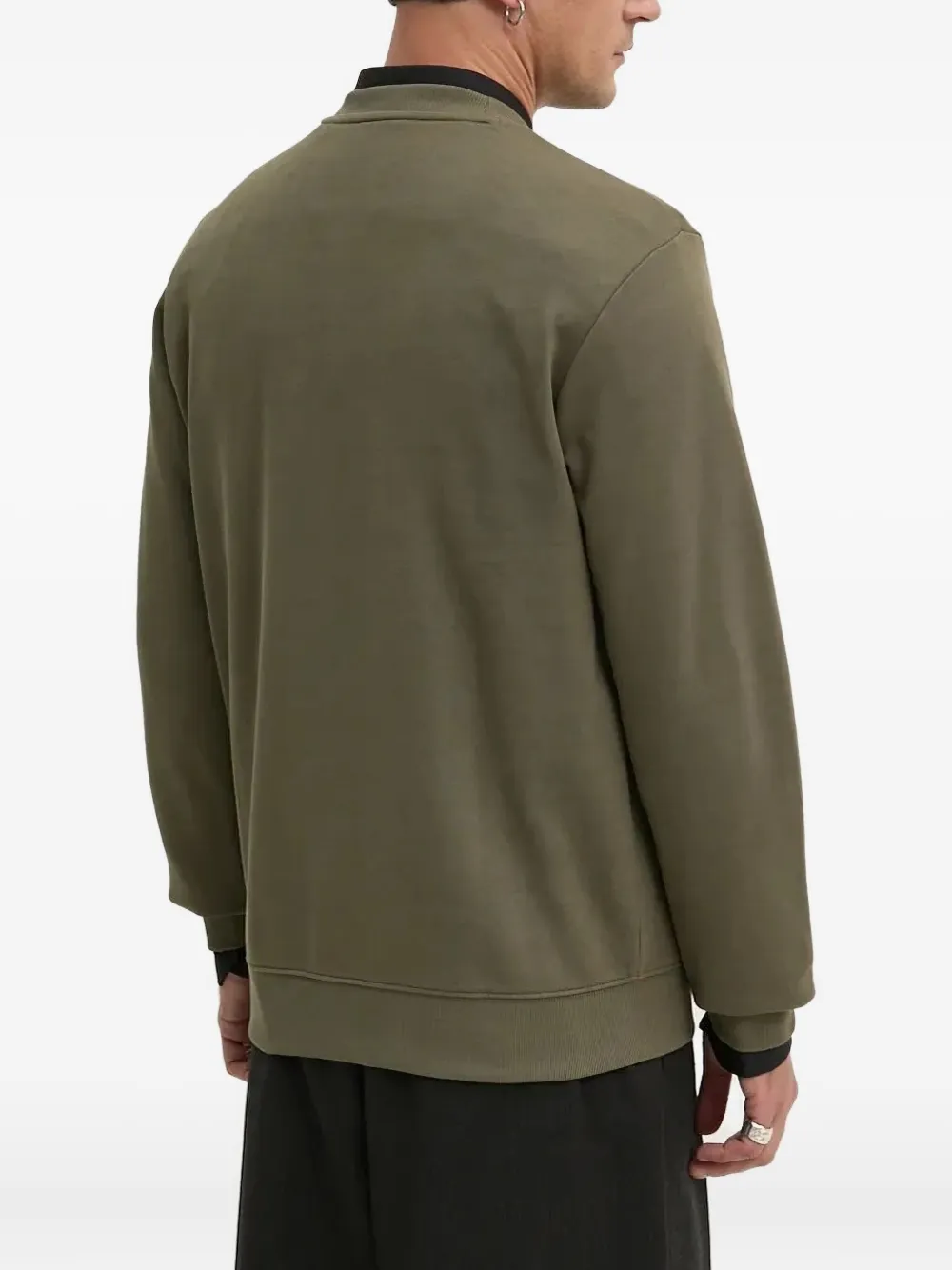 HUGO Sweater met logoprint Groen
