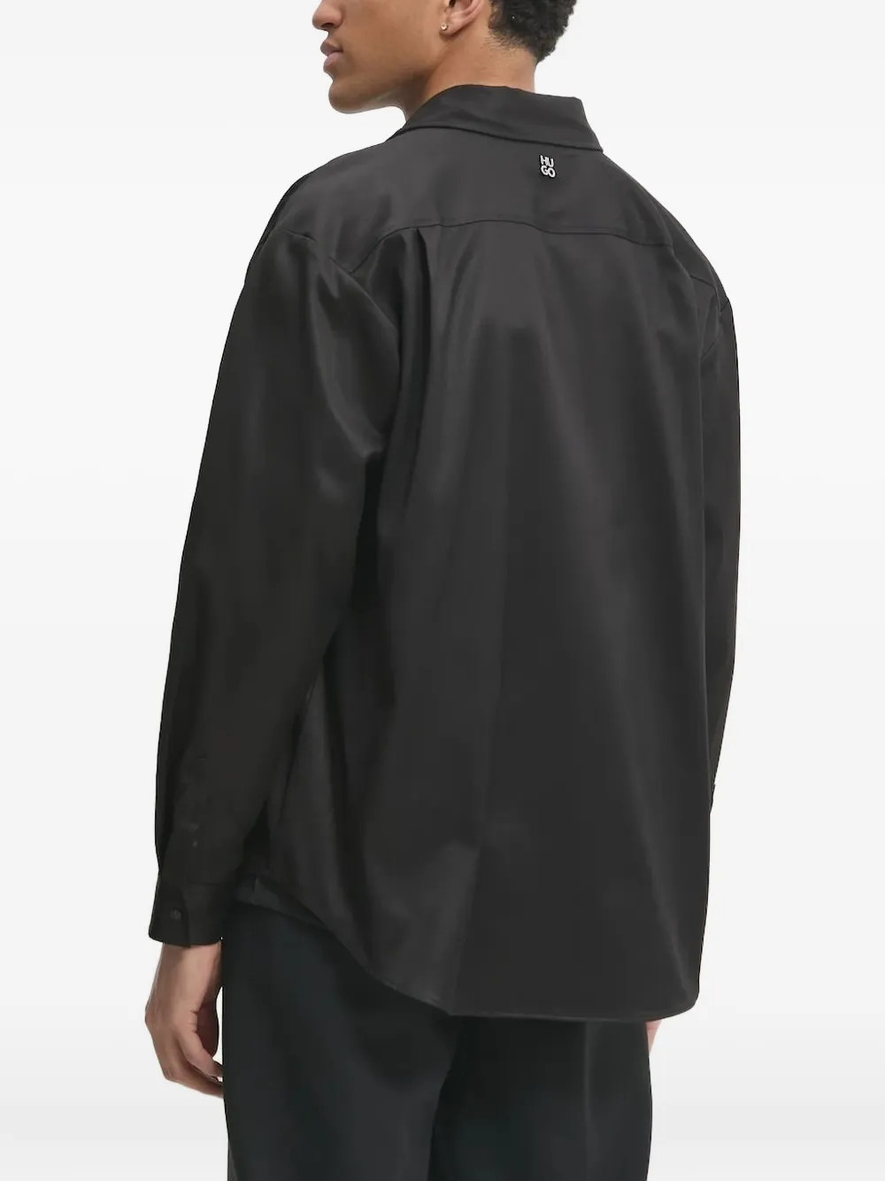 HUGO cotton-blend shirt - Zwart