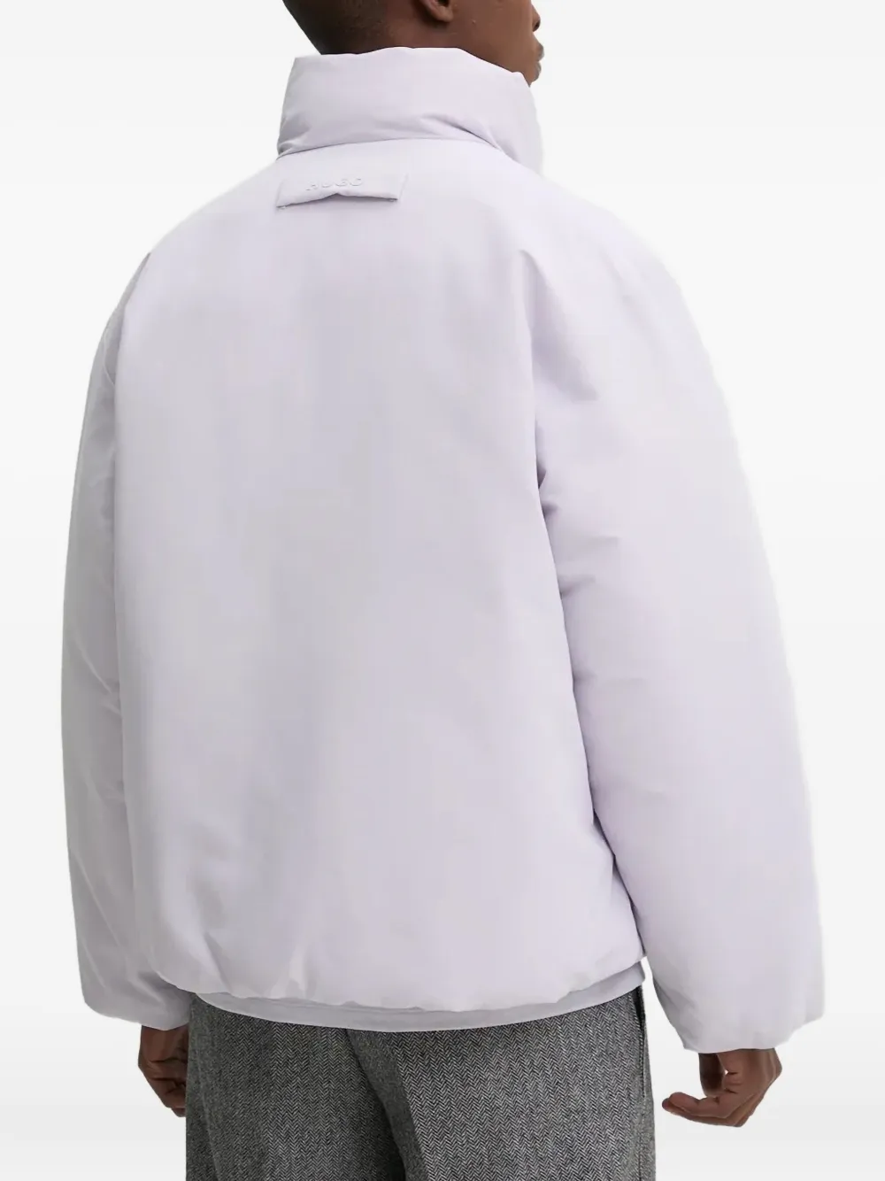 Hugo Boss Funnel-neck Jacket In Purple