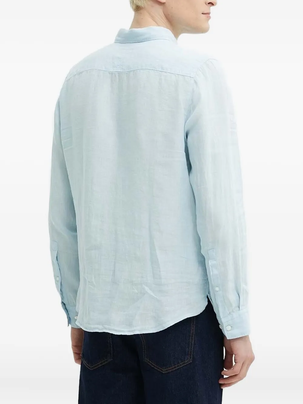 HUGO Linnen overhemd Blauw