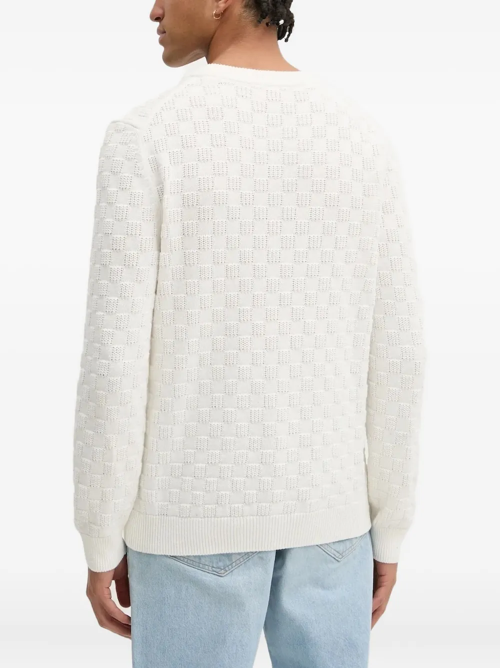 HUGO checked sweater - Wit