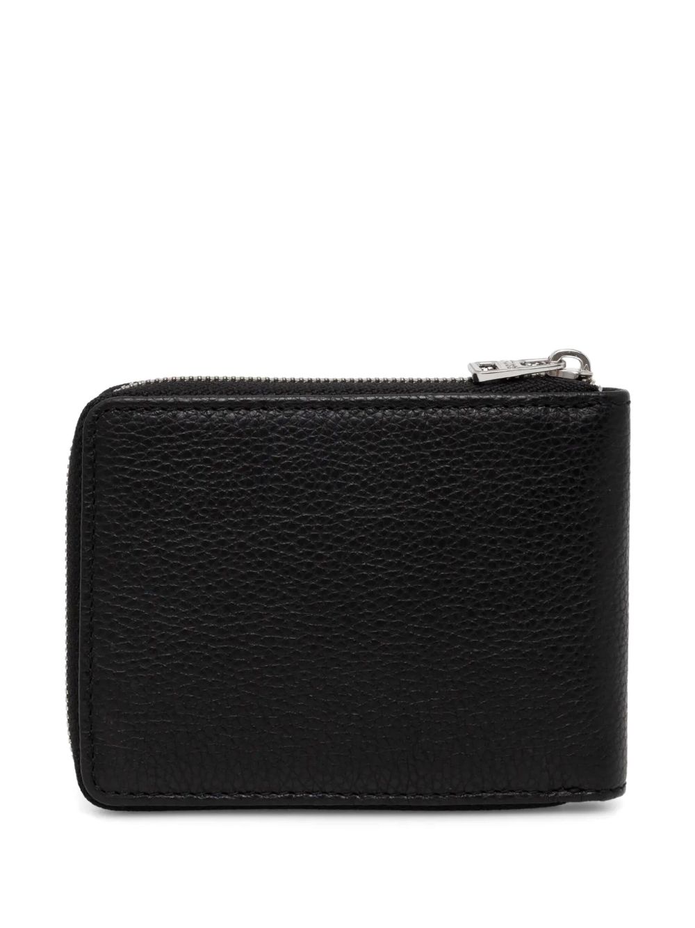 HUGO logo-print leather wallet - Zwart