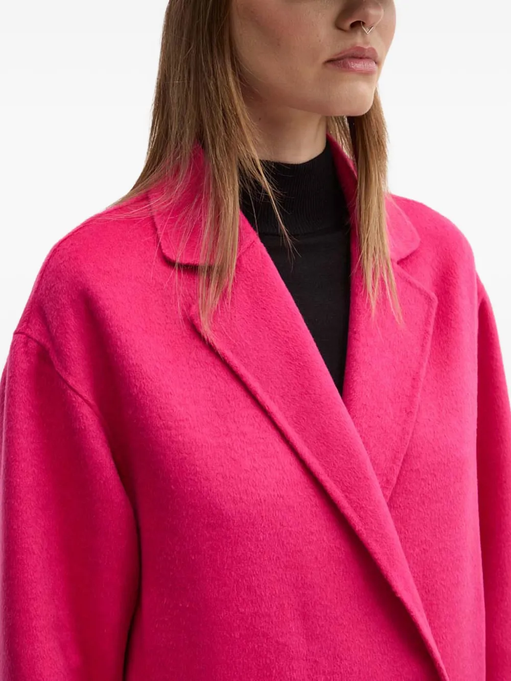 Hugo Boss Double-breasted Coat In Pink