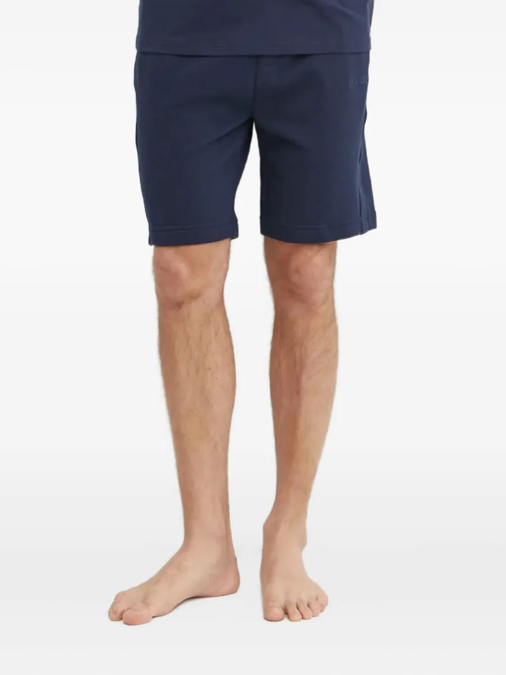 Hugo Boss Logo-embroidered Shorts In Blue