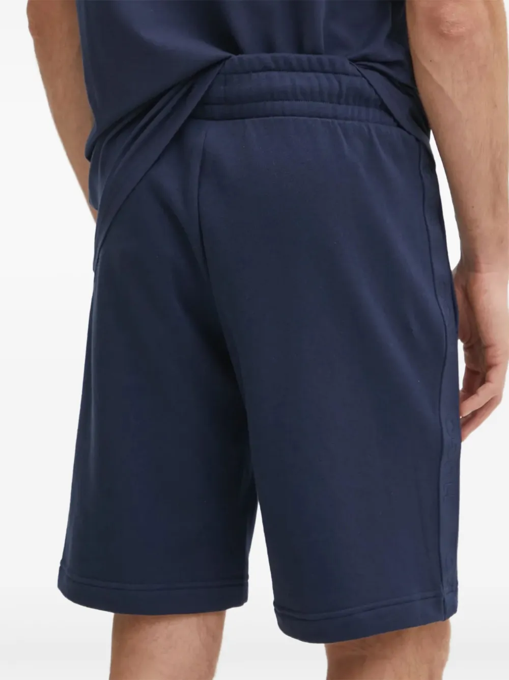 Hugo Boss Logo-embroidered Shorts In Blue