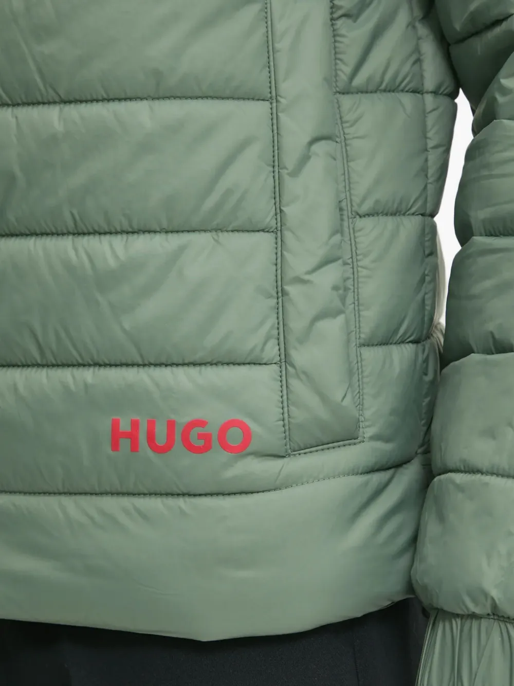 Hugo Boss Logo-print Zip-fastening Jacket In Green