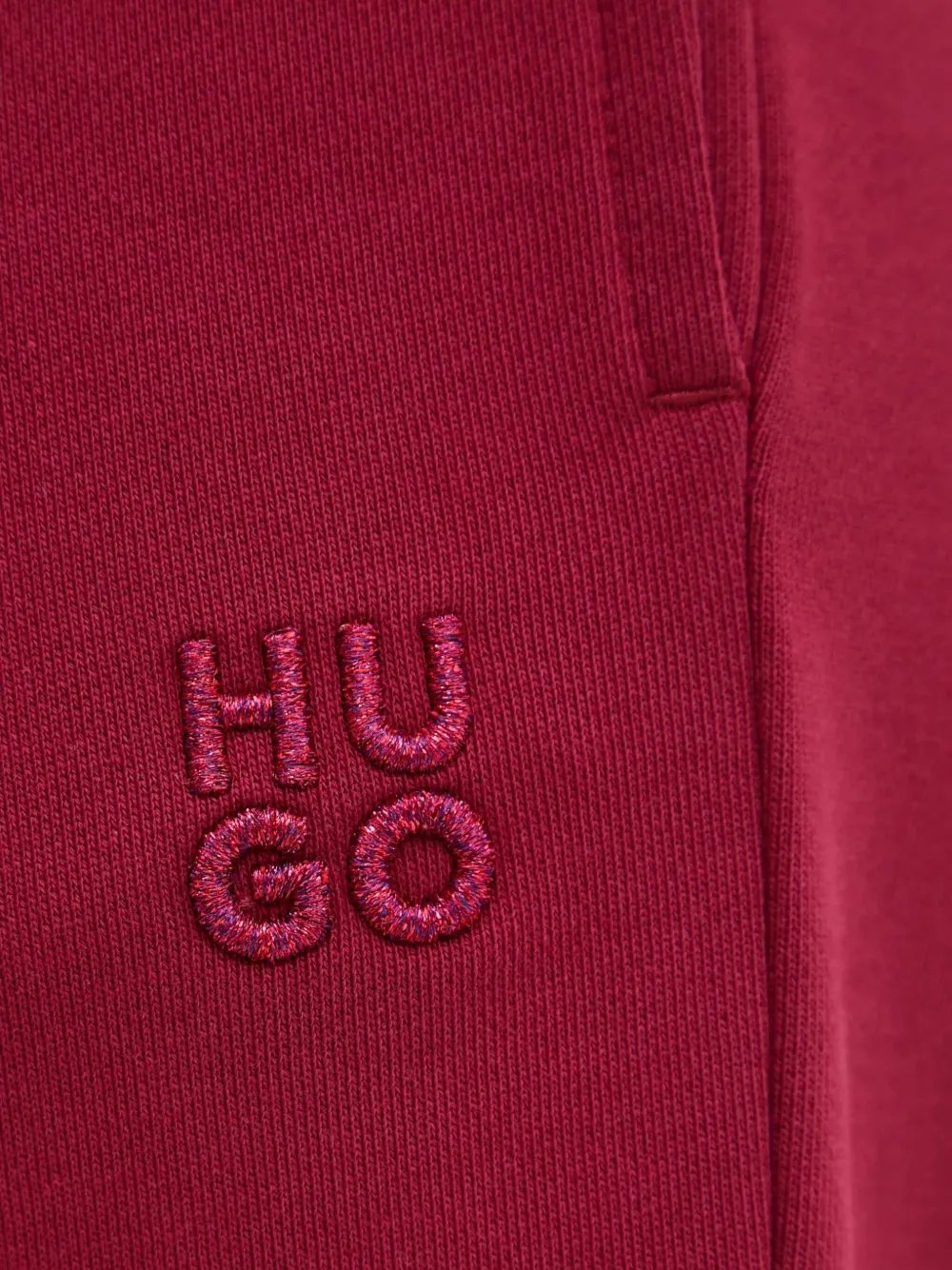 HUGO Trainingsbroek met geborduurd logo Rood