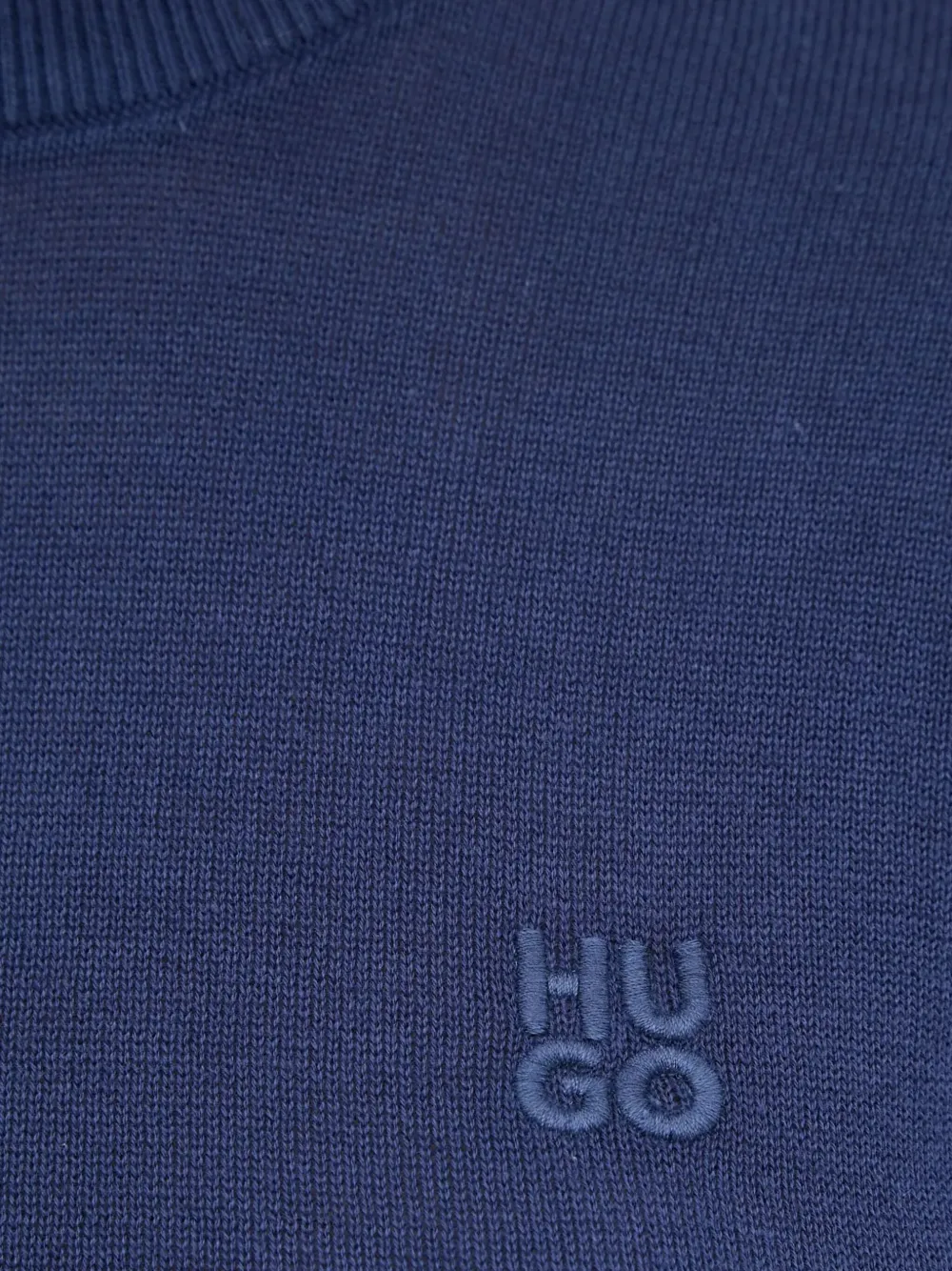 HUGO Trui met geborduurd logo Blauw