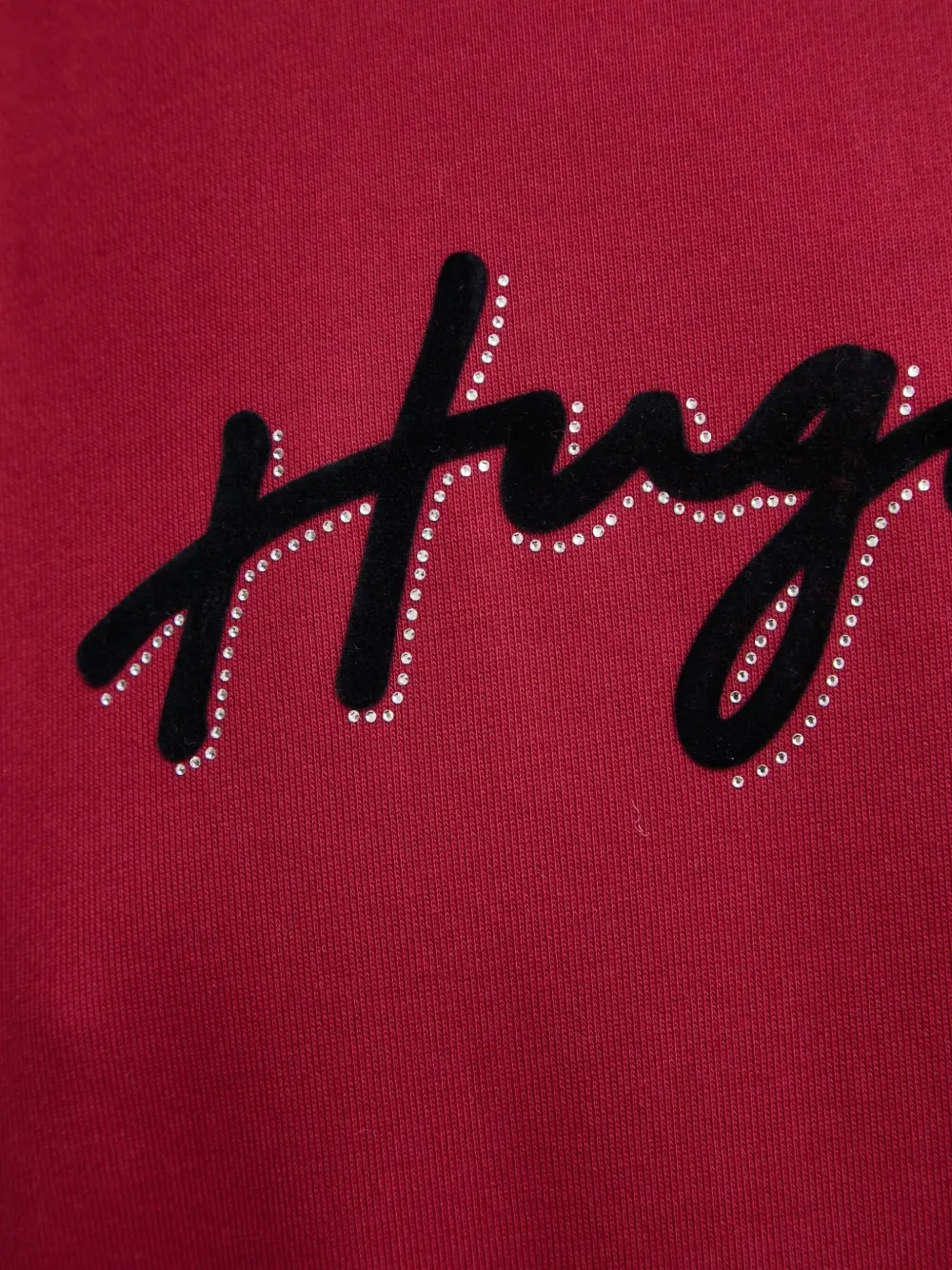HUGO Sweater met logo Rood