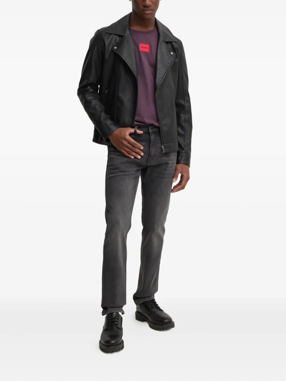 Hugo Boss Button-fastening Jeans In Gray