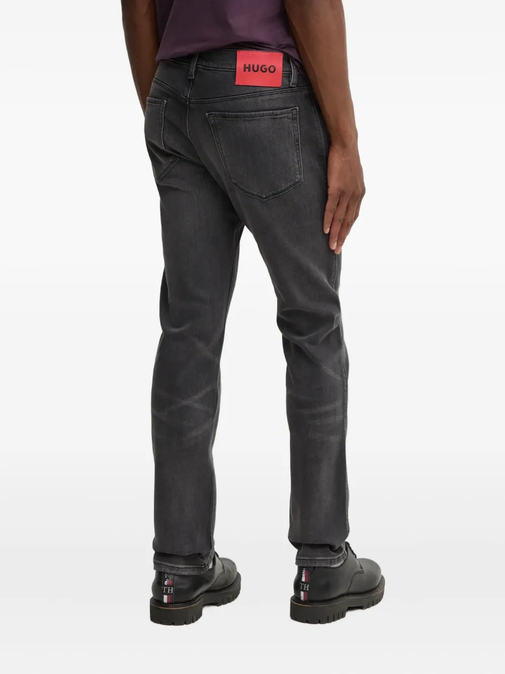 Hugo Boss Button-fastening Jeans In Gray