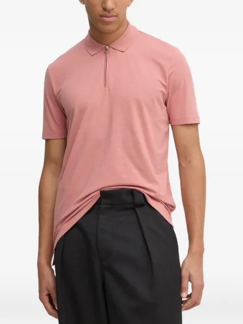 HUGO zip-neck polo shirt