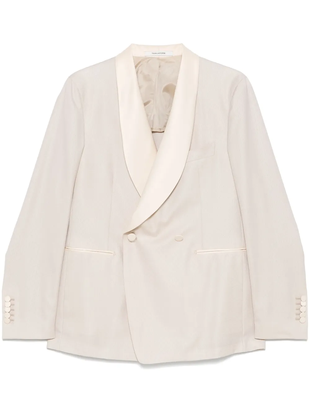 Tagliatore Blazer met jacquard Beige