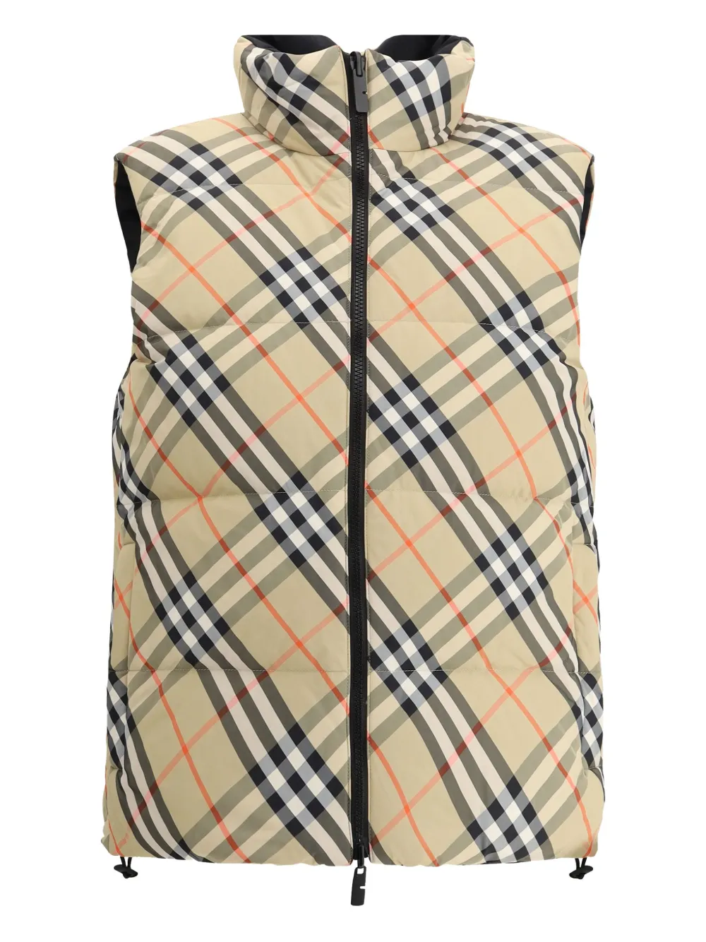 Burberry checked gilet - Zwart