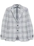 Tagliatore plaid-check blazer - Blue