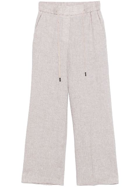 Peserico slub-texture trousers