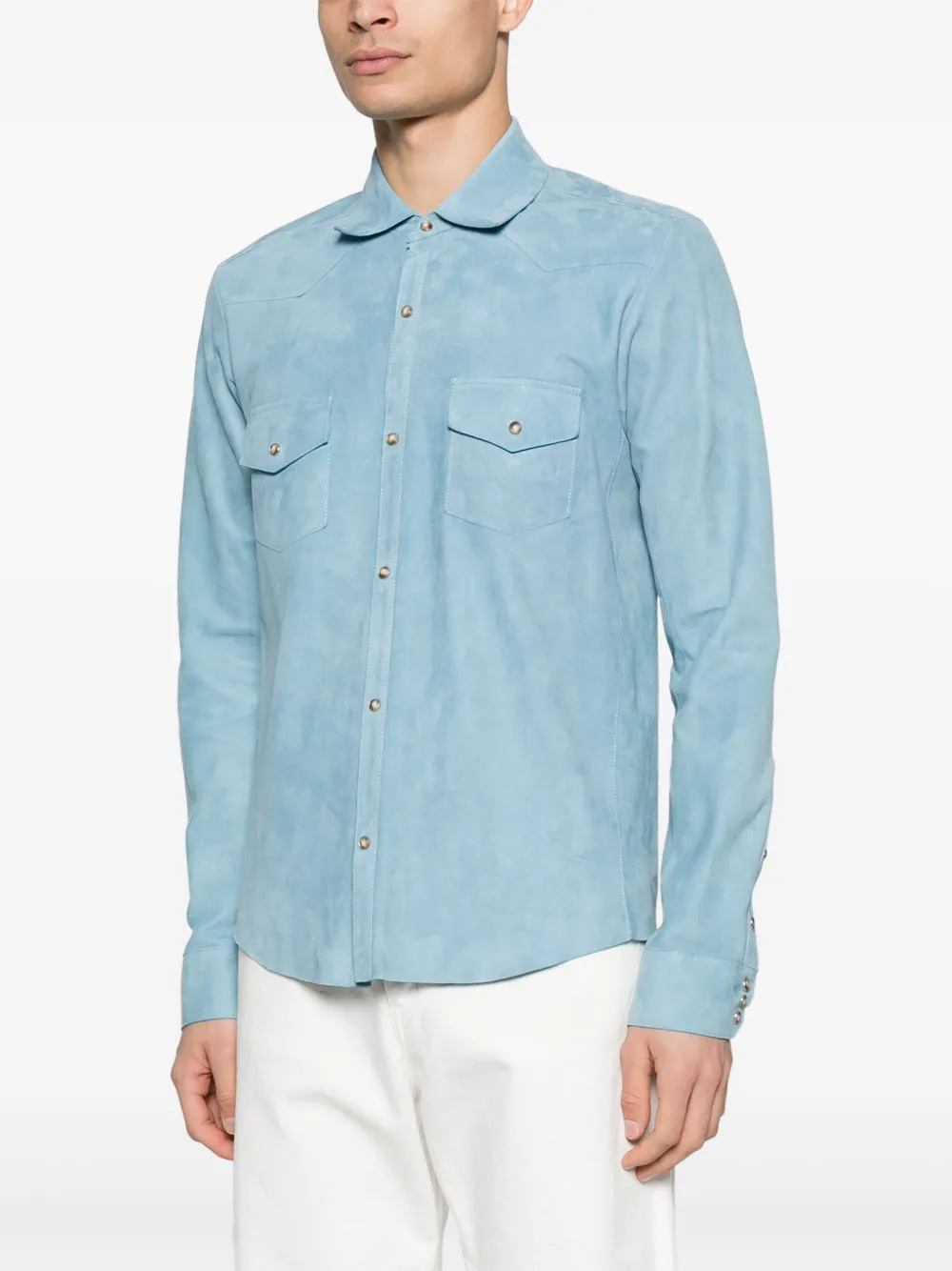 Tagliatore Wayne overhemd Blauw