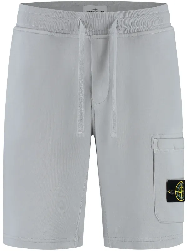 Stone Island Compass-badge Track Shorts Grey FARFETCH OM