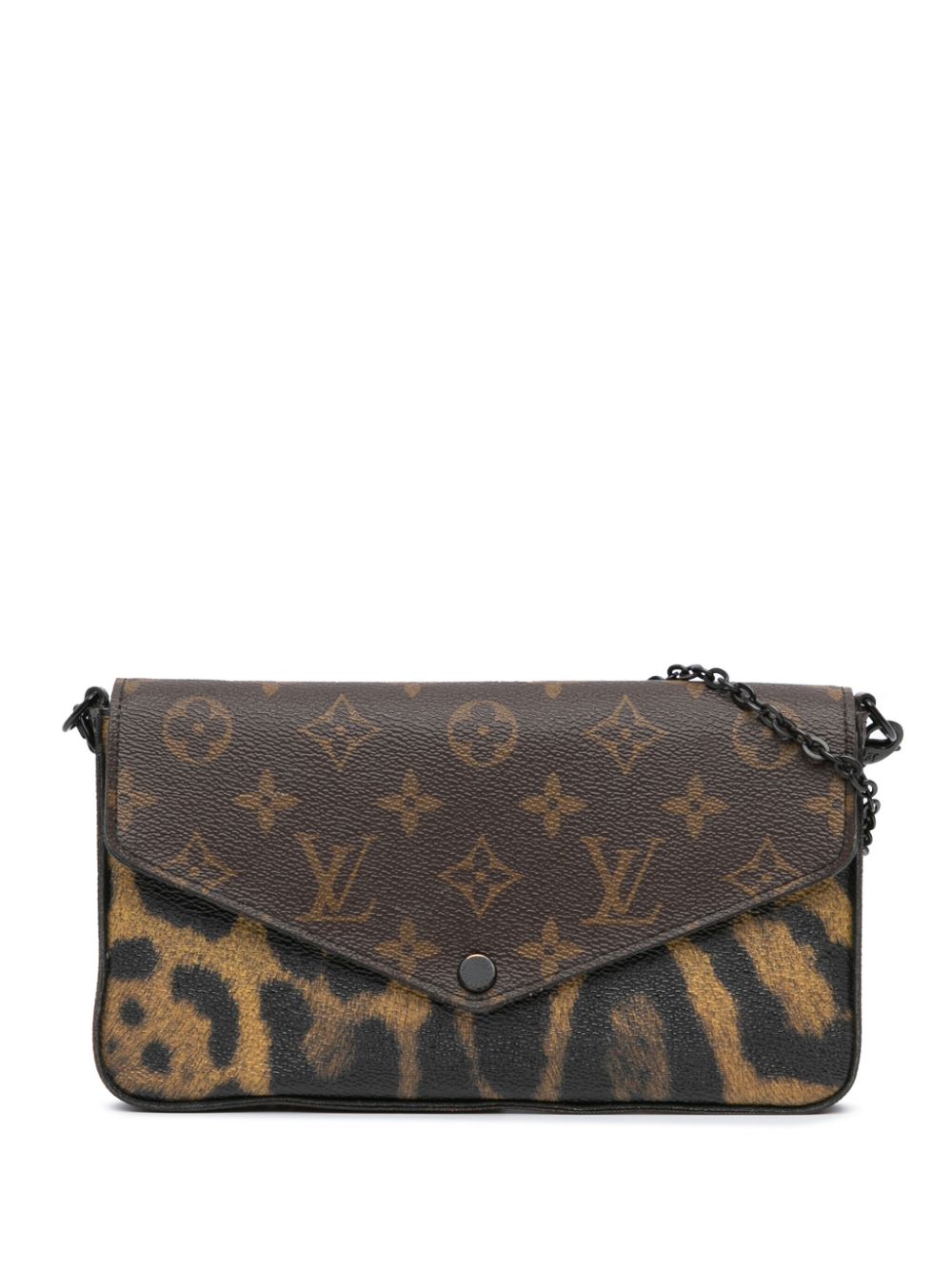 Louis Vuitton Pre-Owned 2016 Monogram Animal Print Pochette Felicie crossbody bag - Brown