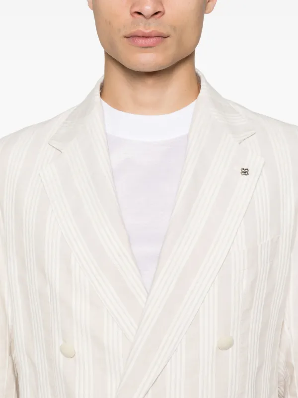 Tagliatore ストライプジャケット Tagliatore ストライプ ジャケット | ブラック | FARFETCH JP