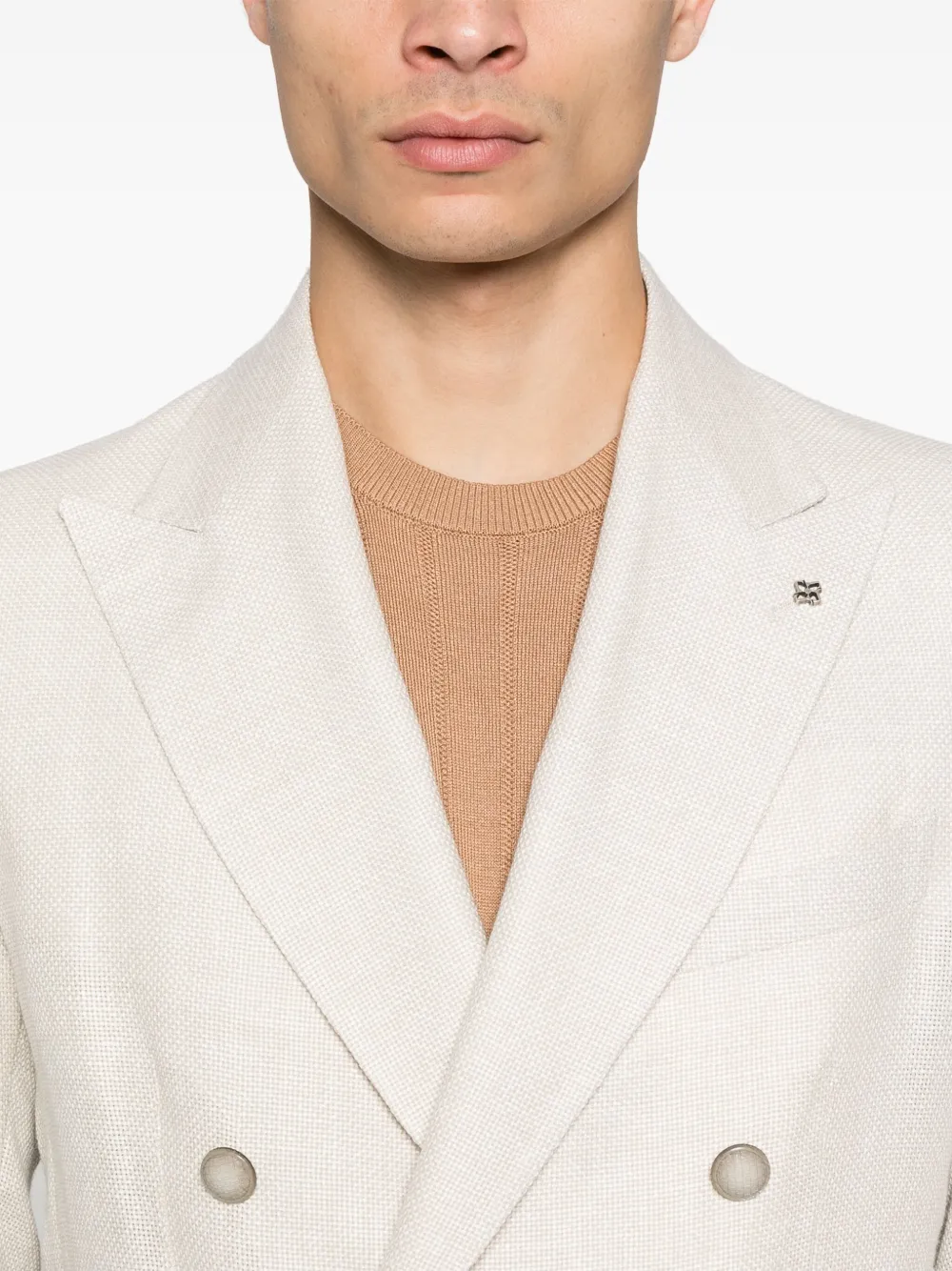 TAGLIATORE BASKET-WEAVE BLAZER