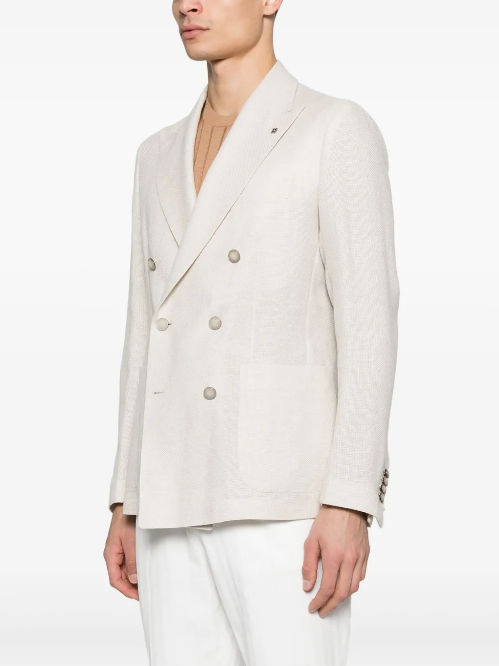 TAGLIATORE BASKET-WEAVE BLAZER