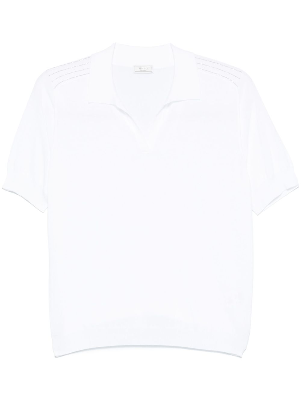 fine-knit polo top