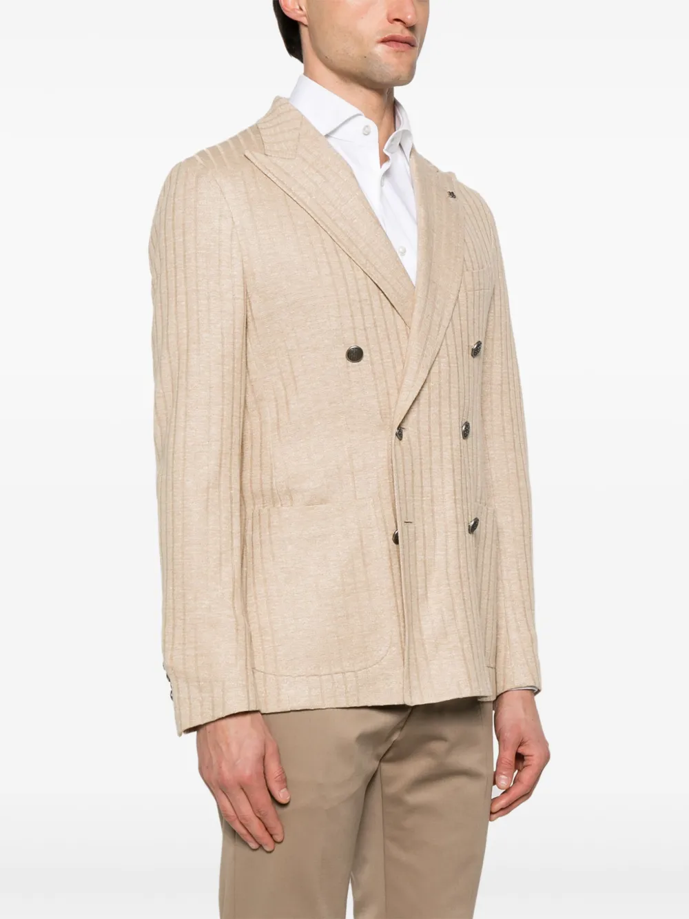 Tagliatore Gebreide blazer Beige