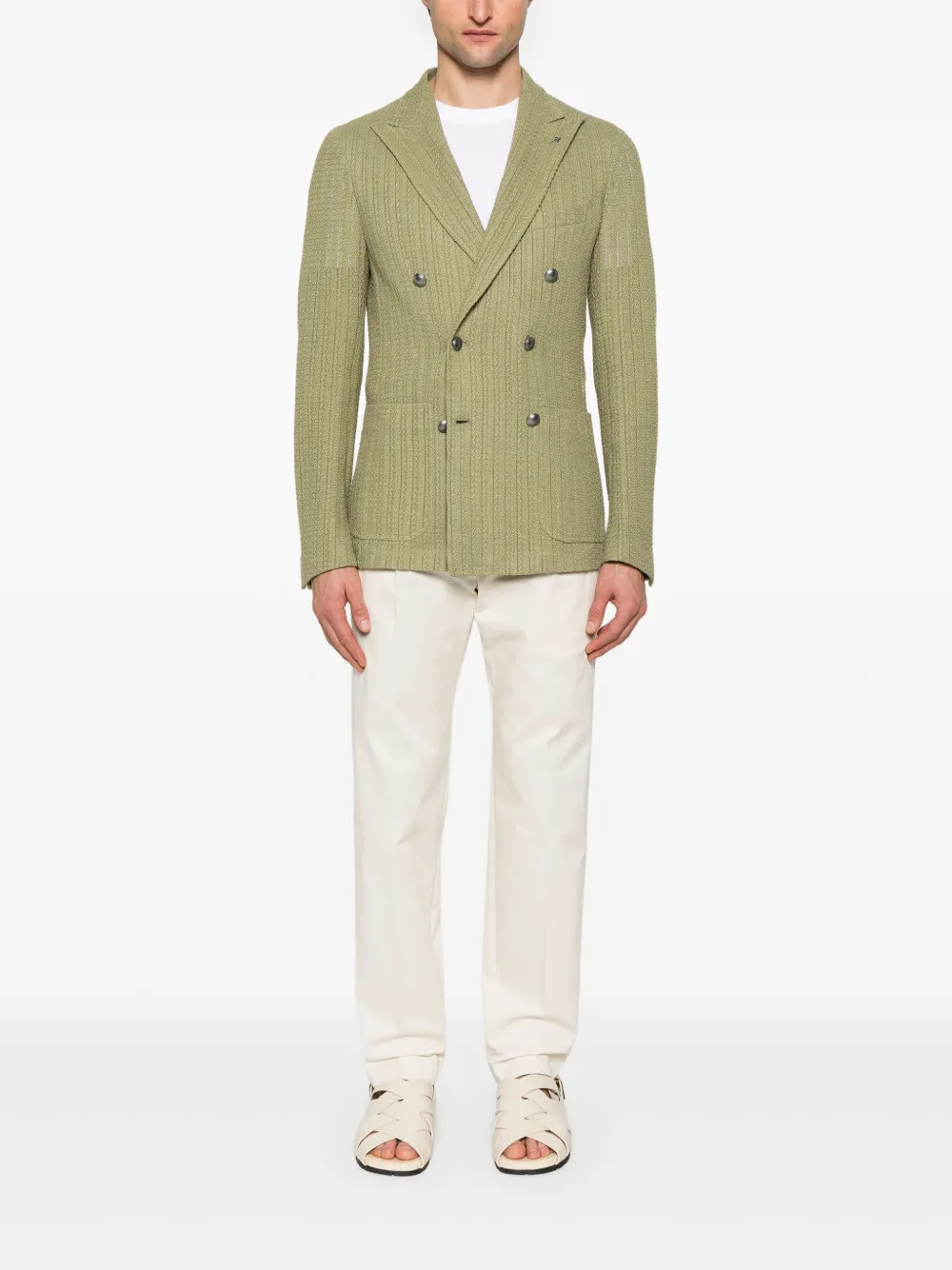 Tagliatore knitted blazer - Groen