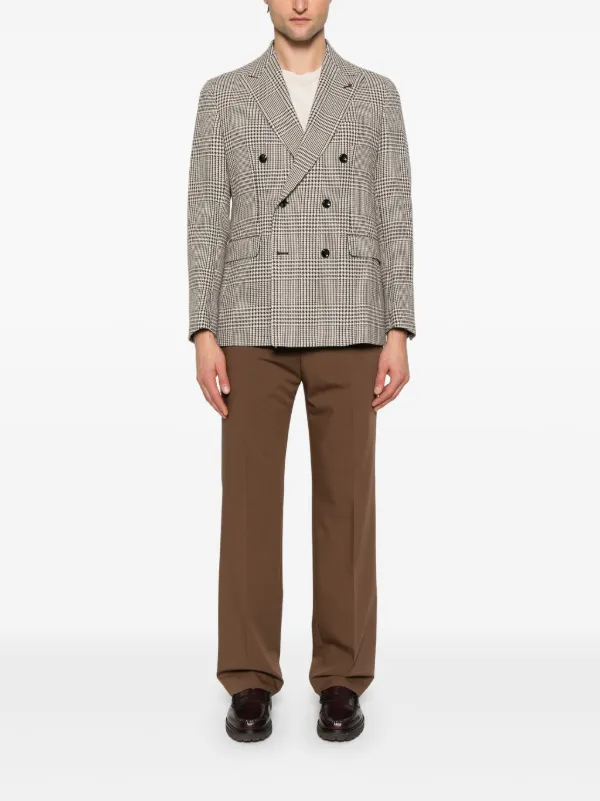 【関税込み】tagliatore Check patterned blazer Tagliatore check-pattern single-breasted Blazer | Blue