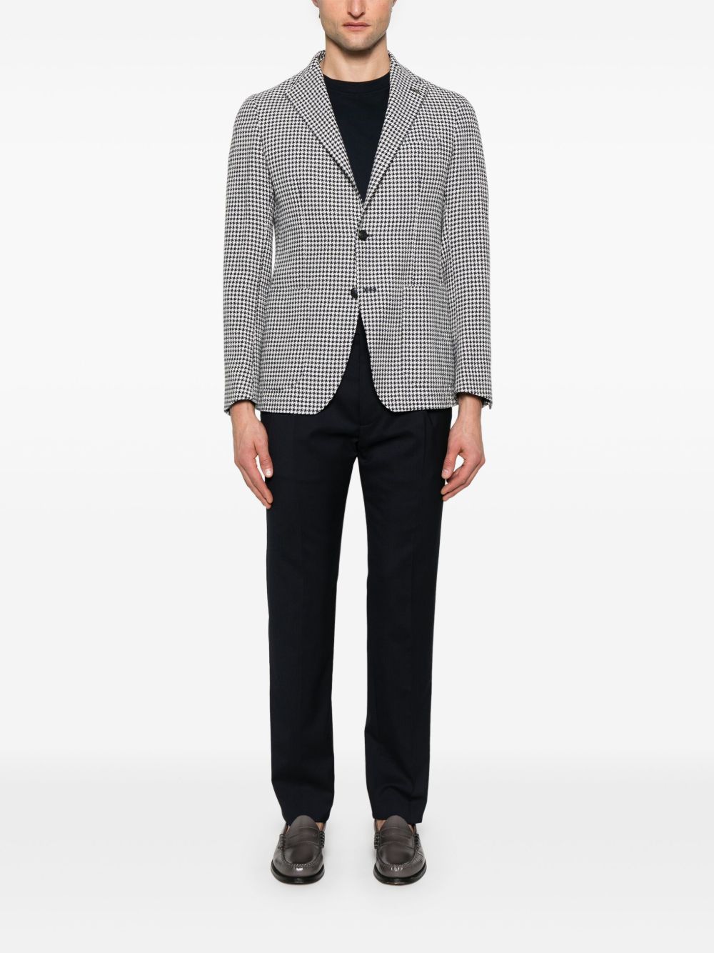 Tagliatore houndstooth-pattern blazer - Blauw