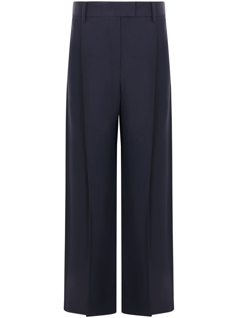 pleated twill trousers