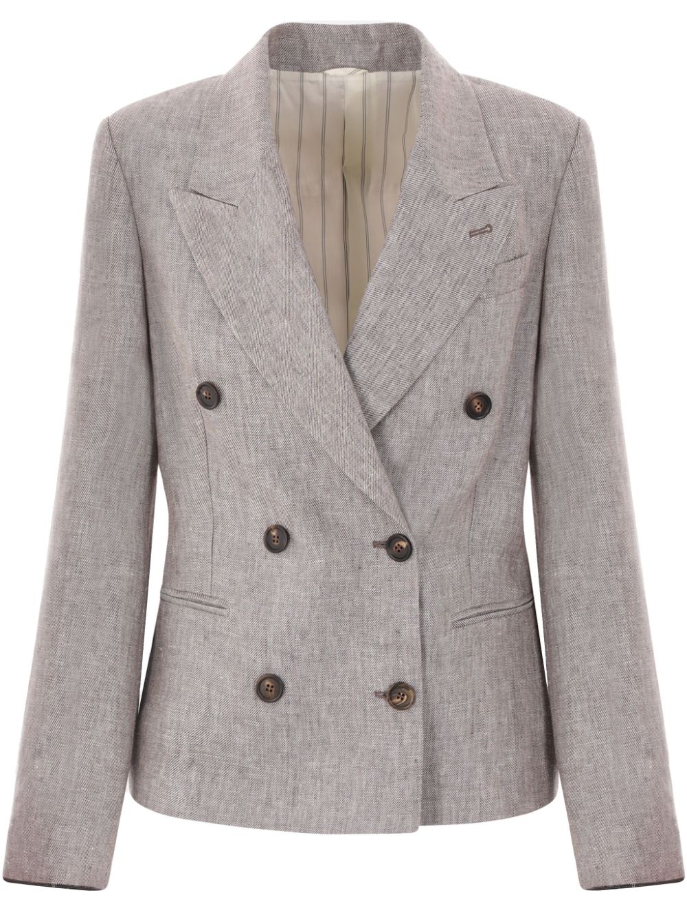 Brunello Cucinelli double-breasted blazer - Brown