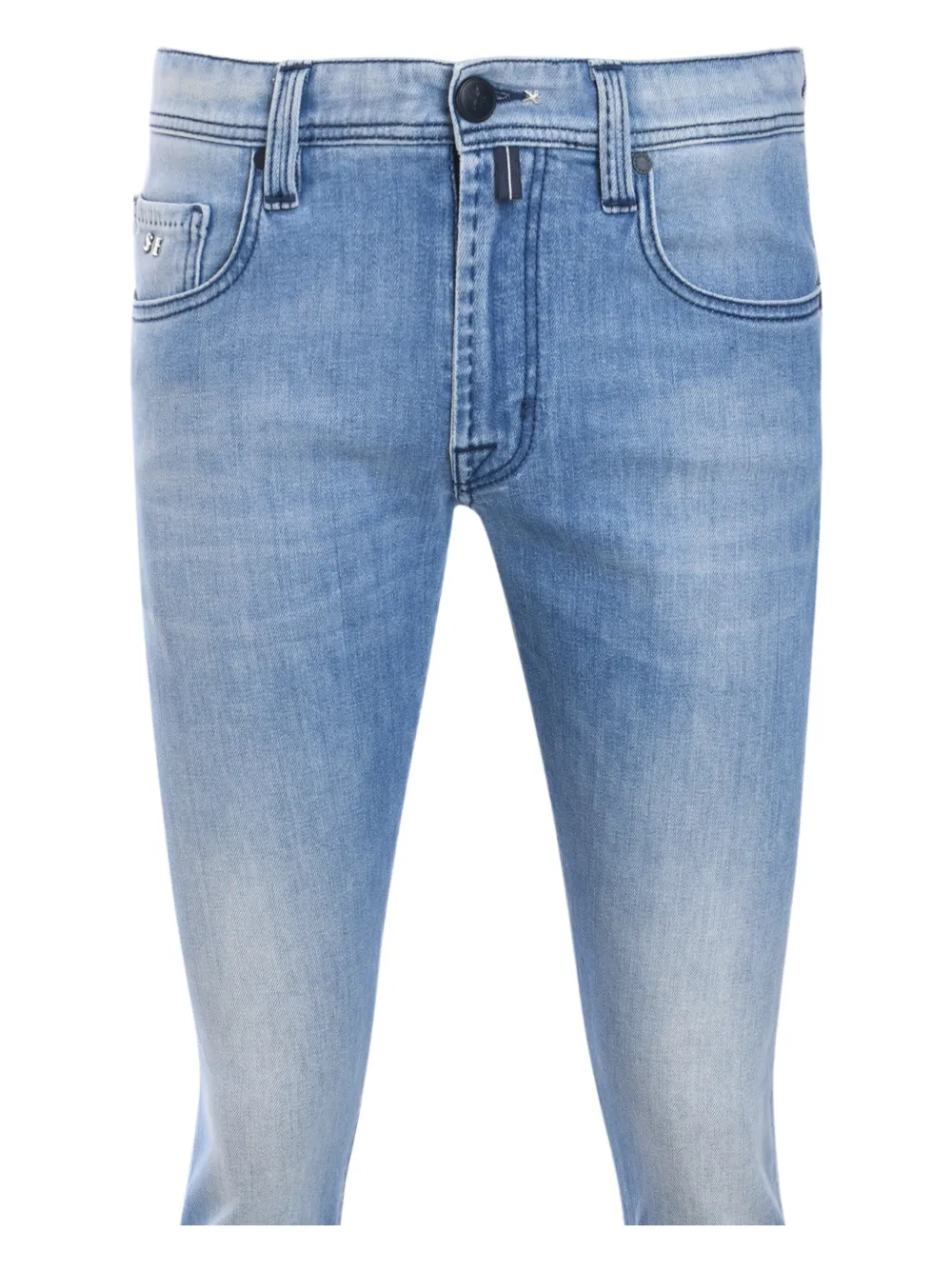 Sartoria Tramarossa Skinny jeans met logopatch Blauw