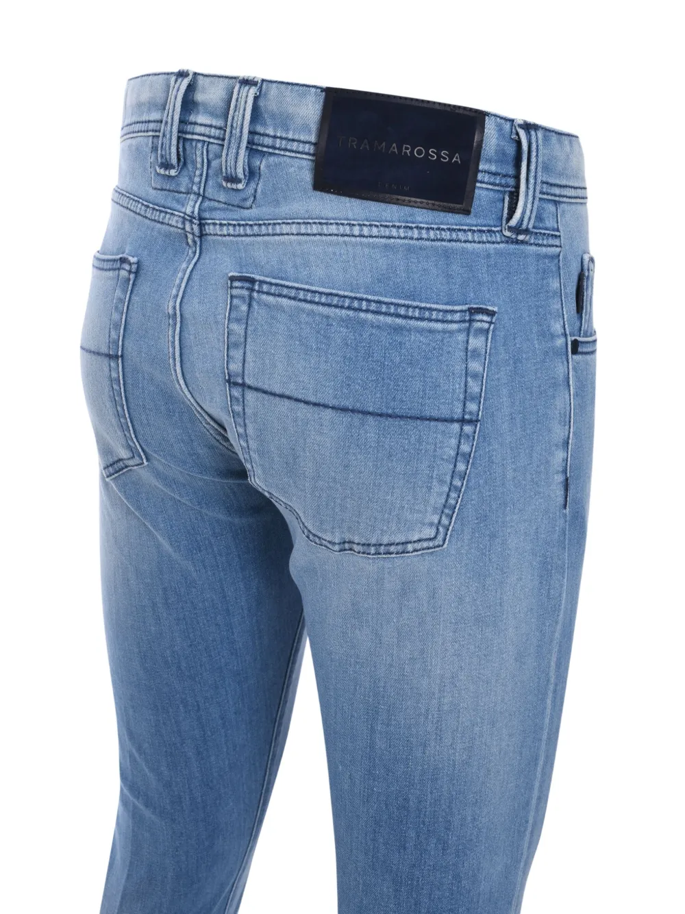 Sartoria Tramarossa Skinny jeans met logopatch Blauw