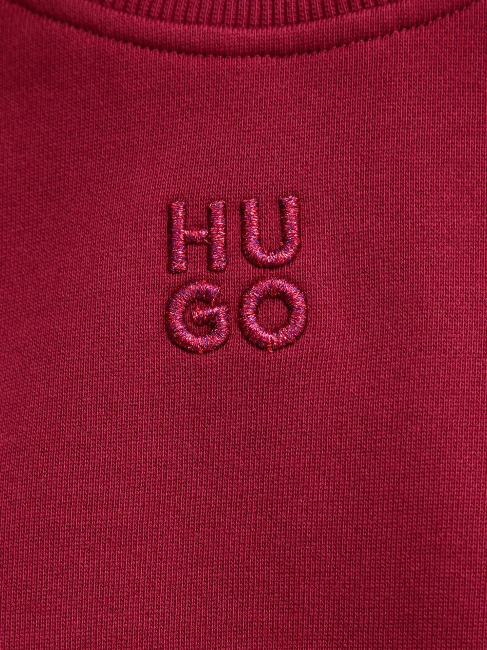 HUGO Sweater met geborduurd logo Rood
