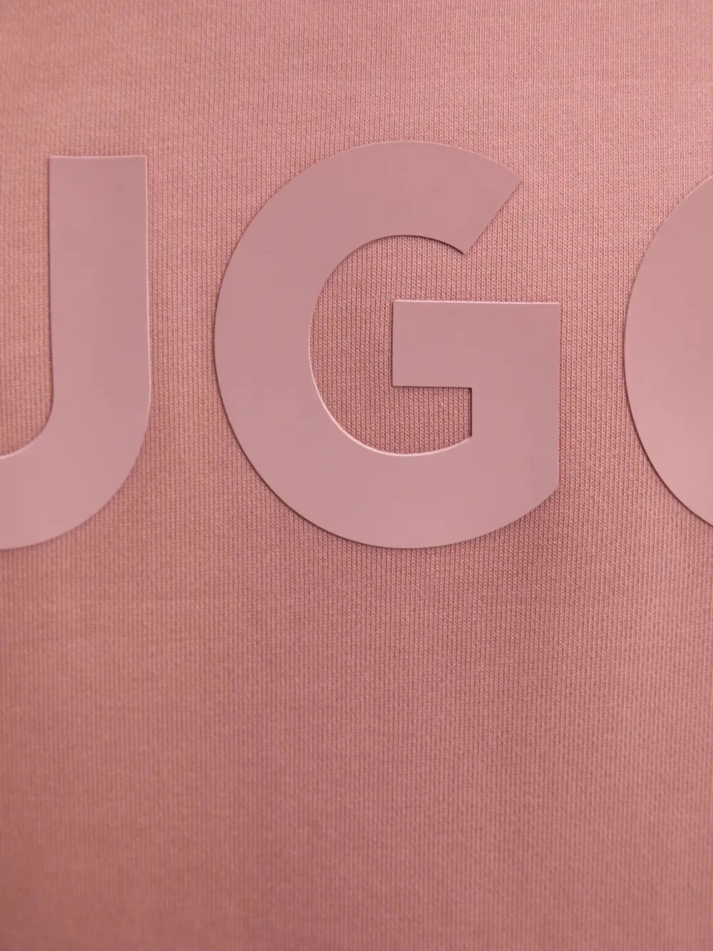 HUGO Hoodie met logo-reliëf Roze