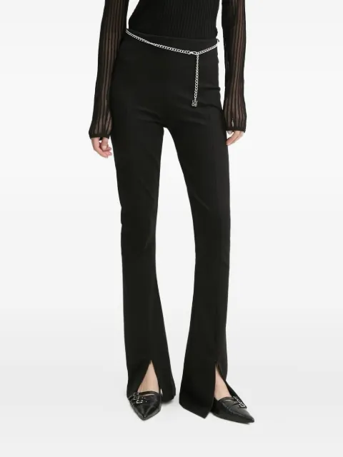 HUGO chain-embellished flared trousers