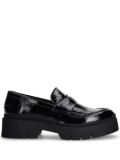 HUGO chunky leather loafers - Black