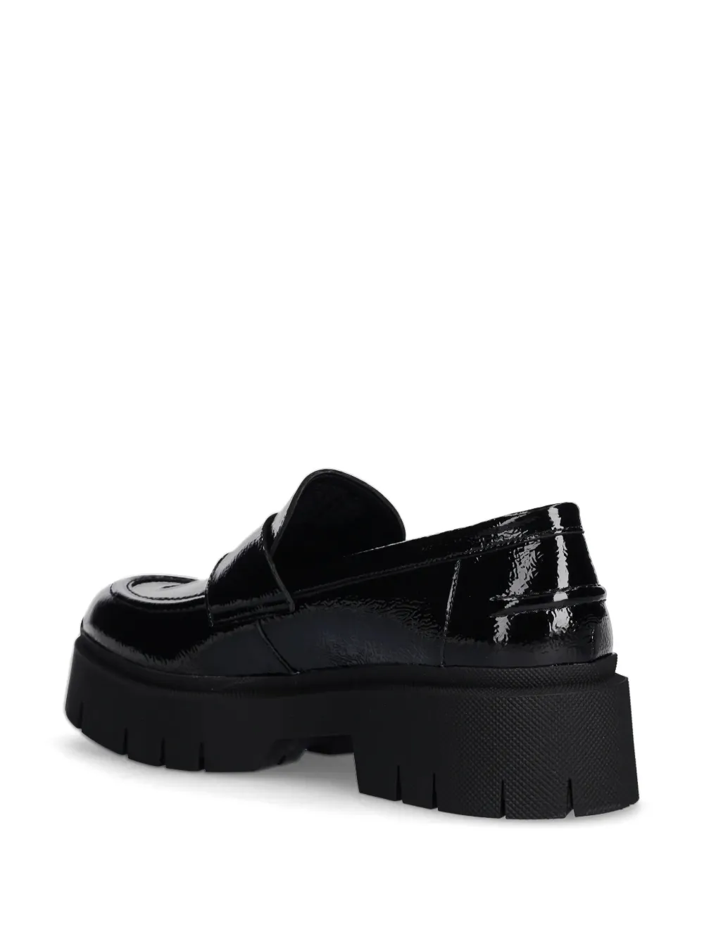 HUGO chunky leather loafers Black