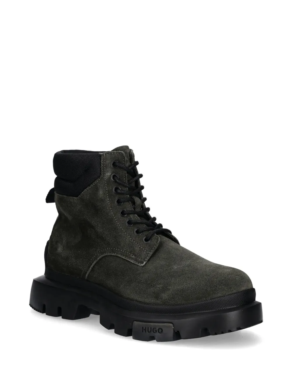 HUGO suede ankle boots - Groen