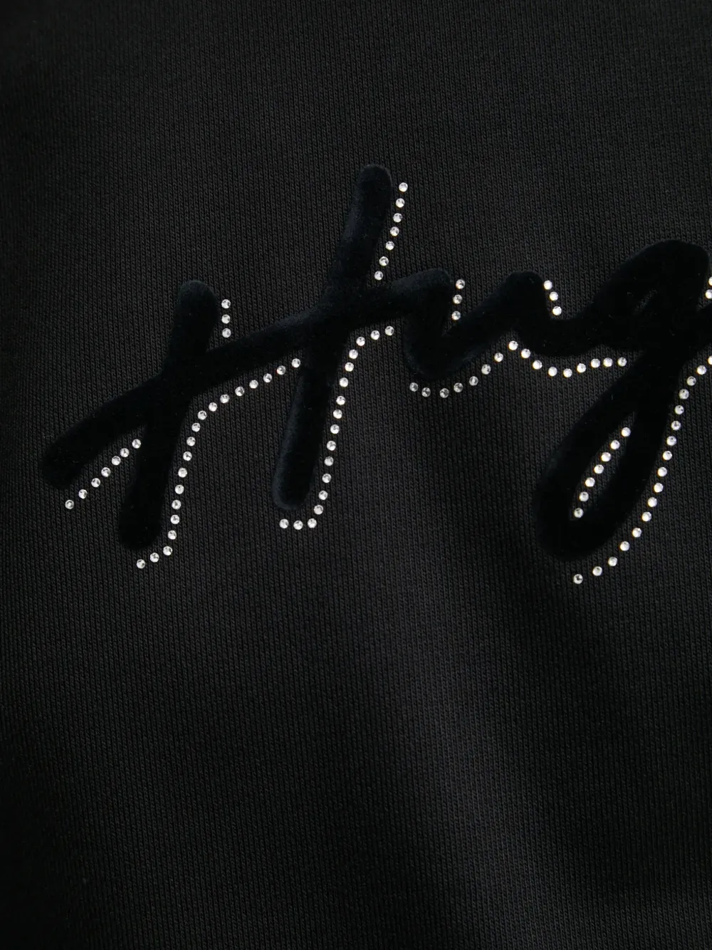 HUGO Sweater verfraaid met logo Zwart