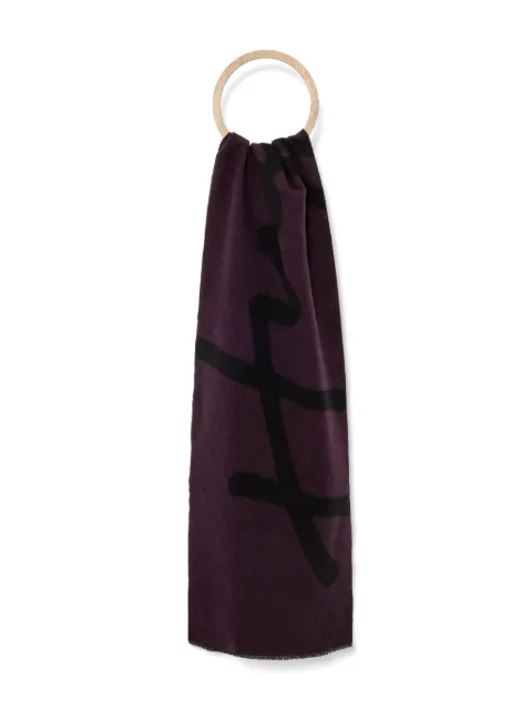 HUGO logo-intarsia scarf